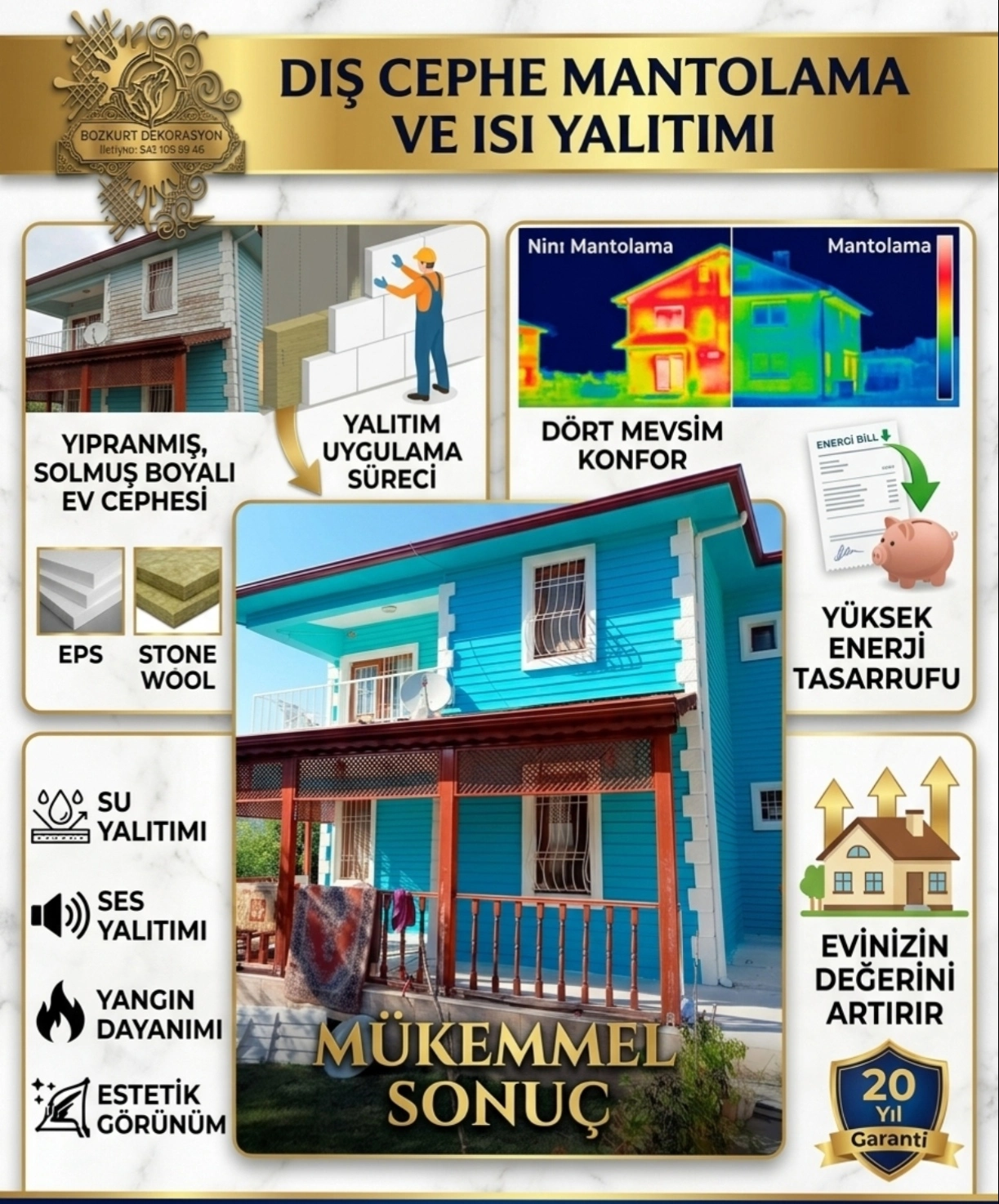 Bozkurt Dekorasyon Antalya dış cephe mantolama hizmeti